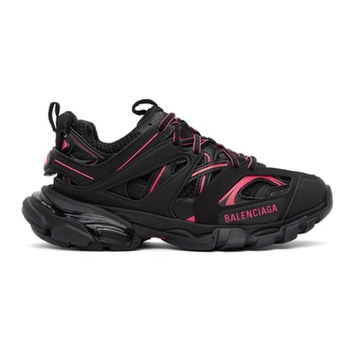 Shop Balenciaga Black & Pink Track Sneakers In 1055 Blk/pk