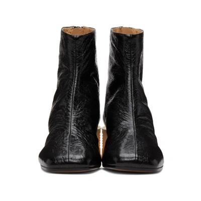 Shop Mm6 Maison Margiela Black Circle Heel Boots In T8013 Black