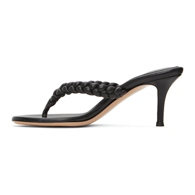 Shop Gianvito Rossi Black Tropea 70 Heeled Sandals