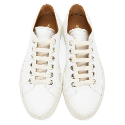 Shop Common Projects White Tournament Low Sneakers In 0506 White