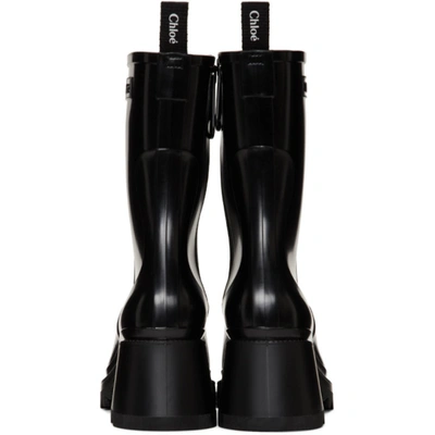 Shop Chloé Black Pvc Betty Rain Boots In 001 Black