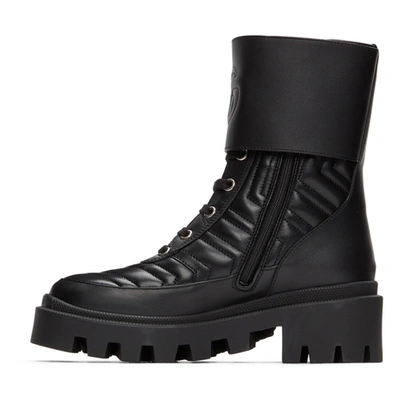 Shop Gucci Black Interlocking G Ankle Boots In 1000 Black/