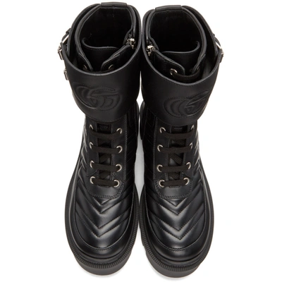 Shop Gucci Black Interlocking G Ankle Boots In 1000 Black/