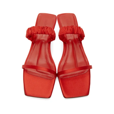 Shop Khaite Red Georgia Heeled Sandals In 542 Scarlet