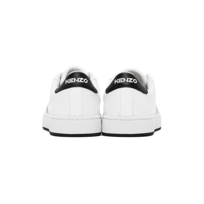 Shop Kenzo White K-logo Kourt Sneakers In 01 White