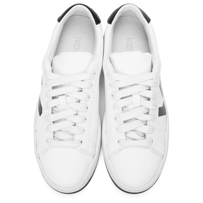 Shop Kenzo White K-logo Kourt Sneakers In 01 White