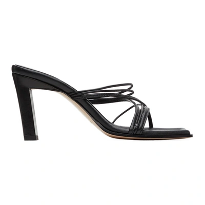 Shop Wandler Black Joanna Heeled Sandals In 3200 Black