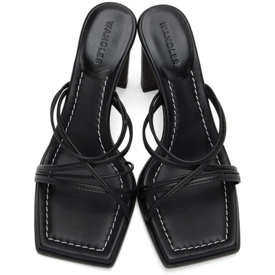 Shop Wandler Black Joanna Heeled Sandals In 3200 Black