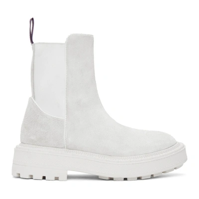 Shop Eytys Off-white Suede Rocco Boots