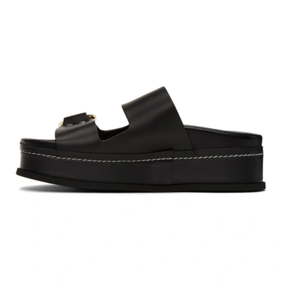 Shop 3.1 Phillip Lim / フィリップ リム Black Freida Double Buckle Platform Sandals In Ba001 Black