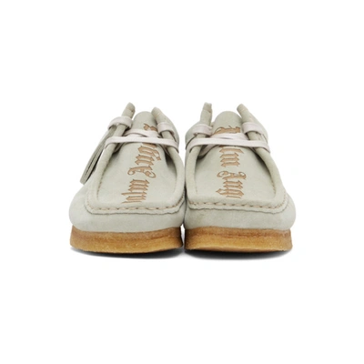 Shop Palm Angels Grey Clark Originals Edition Wallabee Moccasins