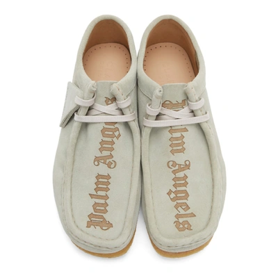 Shop Palm Angels Grey Clark Originals Edition Wallabee Moccasins