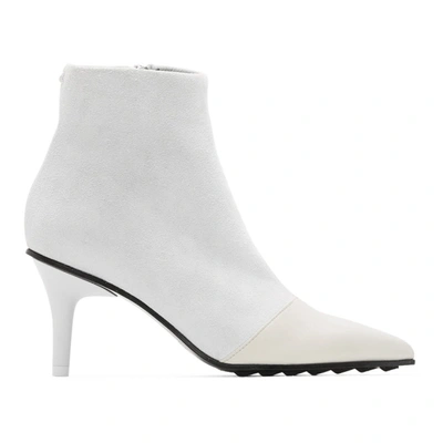 Shop Rag & Bone White Beha Moto Ankle Boots In 100 White