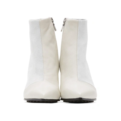 Shop Rag & Bone White Beha Moto Ankle Boots In 100 White