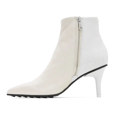 Shop Rag & Bone White Beha Moto Ankle Boots In 100 White