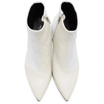 Shop Rag & Bone White Beha Moto Ankle Boots In 100 White