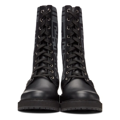 Shop Fendi Black 'forever ' Rockoko Boots In F1d01 Charc