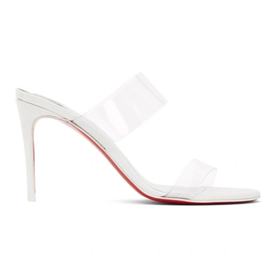 Shop Christian Louboutin White Just Nothing 85 Heeled Sandals In W302 White