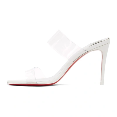 Shop Christian Louboutin White Just Nothing 85 Heeled Sandals In W302 White