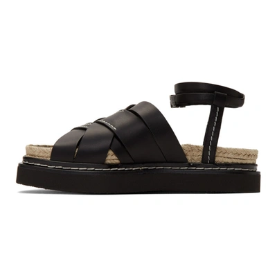 Shop 3.1 Phillip Lim / フィリップ リム Black Yasmine Platform Espadrille Sandals In Ba001 Black