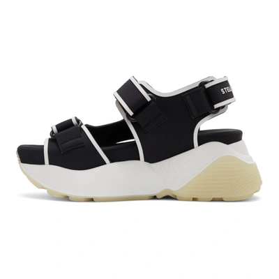 Shop Stella Mccartney Black & White Contrast Sandals In K105 Black