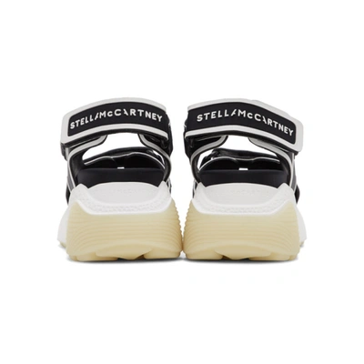 Shop Stella Mccartney Black & White Contrast Sandals In K105 Black
