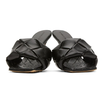 Shop Bottega Veneta Black Intrecciato Lido Heeled Sandals In 1000 Black