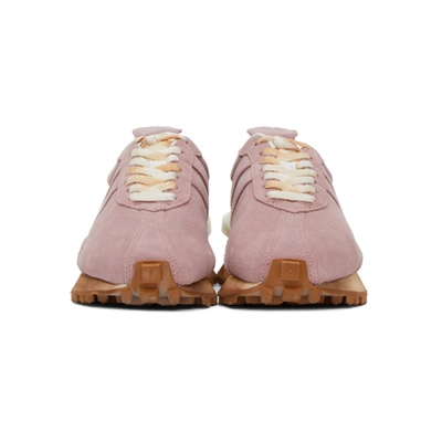 Shop Lanvin Pink Suede Bumper Sneakers In 50 Pink