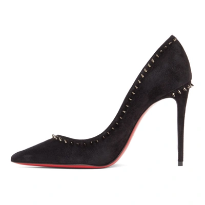 Shop Christian Louboutin Black Anjalina 100 Heels In B142 Black