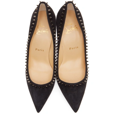 Shop Christian Louboutin Black Anjalina 100 Heels In B142 Black