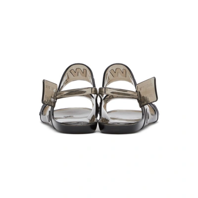 Shop Off-white Grey Jelly Sandals