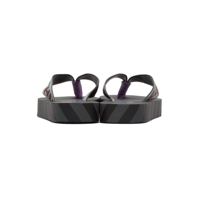 Shop Off-white Grey & Black Flip Flop Sandals