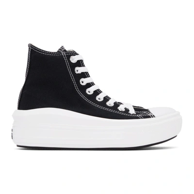 Shop Converse Black Chuck Taylor All Star Move Hi Sneakers In Black/ivory