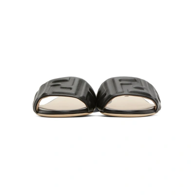 Shop Fendi Black Leather 'forever ' Sandals In F0qa1 Black