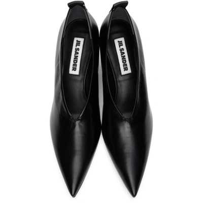 Shop Jil Sander Black Leather Heels In 001 Black