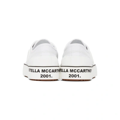 Shop Stella Mccartney White Canvas Sneakers In 9001 White