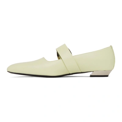 Shop Proenza Schouler Yellow Mary Jane Slip-on Loafers In Lemon