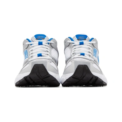 Shop Reebok Classics White And Blue Premier Sneakers In White Blue