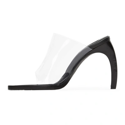 Shop Ann Demeulemeester Black And Transparent Pvc Heeled Sandals In 000 Transpa