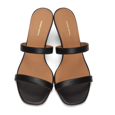 Shop Mansur Gavriel Black Lambskin Fino Sandals