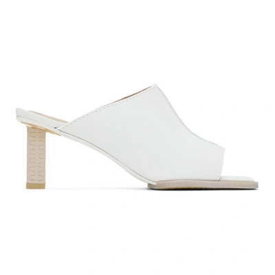 JACQUEMUS 白色 LES MULES CARINO 中跟穆勒鞋