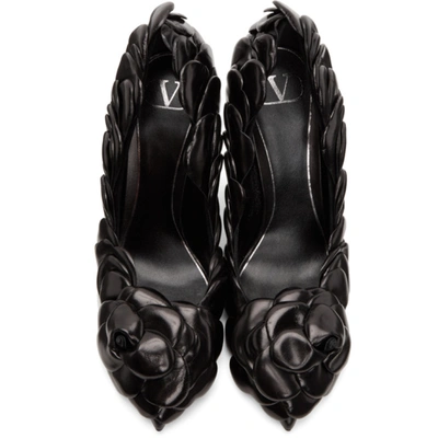Shop Valentino Black  Garavani 03 Rose Edition Atelier Petal Heels In 0no Black