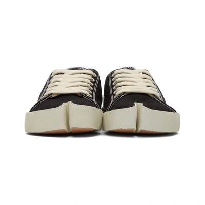 Shop Maison Margiela Black Canvas Tabi Sneakers In T8013