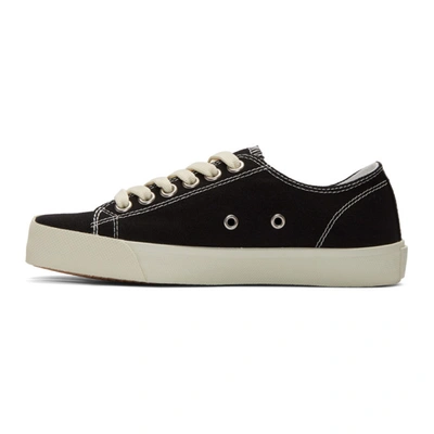 Shop Maison Margiela Black Canvas Tabi Sneakers In T8013