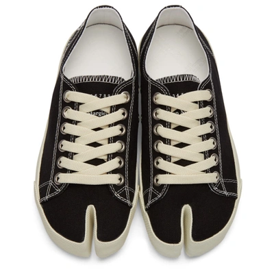 Shop Maison Margiela Black Canvas Tabi Sneakers In T8013