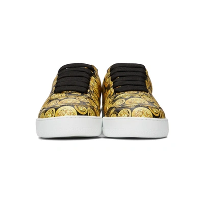 Shop Versace Black & Yellow Medusa Amplified Ilus Sneakers In 5b000 Black