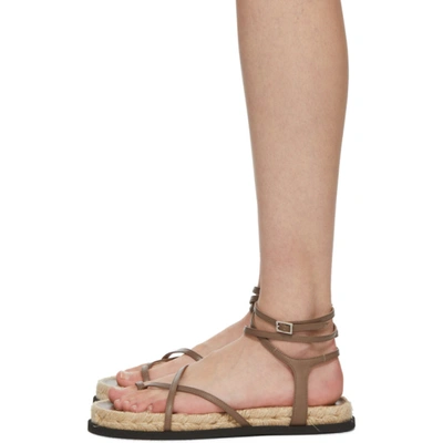 Shop 3.1 Phillip Lim / フィリップ リム Brown Yasmine Strappy Espadrille Sandals In Ta265 Taupe