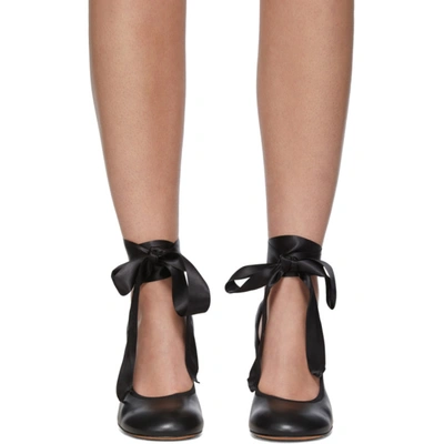 Shop Loewe Black Ballerina 90 Heels In 1100 Black