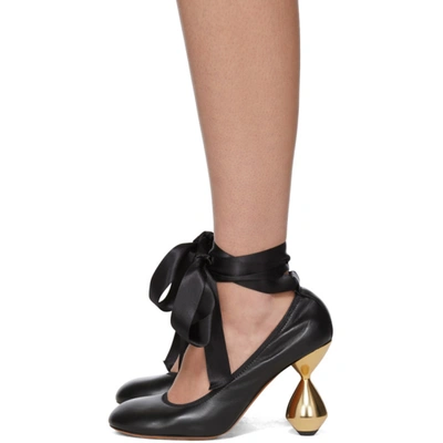 Shop Loewe Black Ballerina 90 Heels In 1100 Black