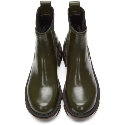 Shop Rag & Bone Green Leather Shaye Boots In 317 Legiong